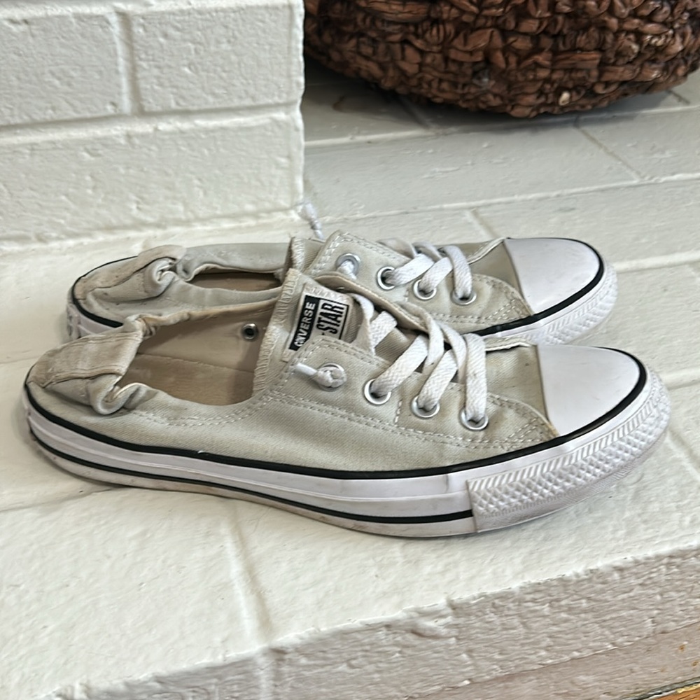 Converse Cream Low-Top Sneakers